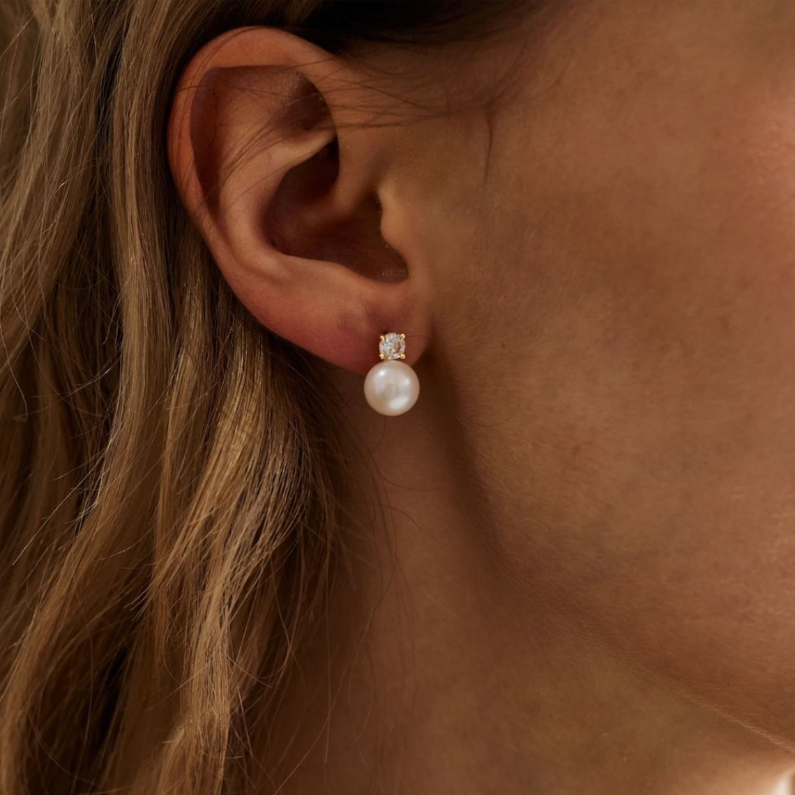 Stud Earrings with Pearls - Beautifully Crafted CZ Earrings