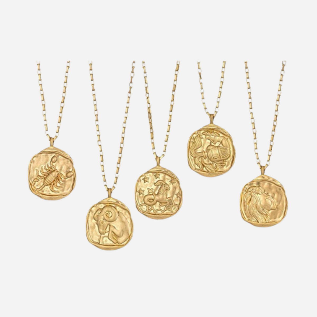Zeki – Zodiac Medallion Necklace in Gold