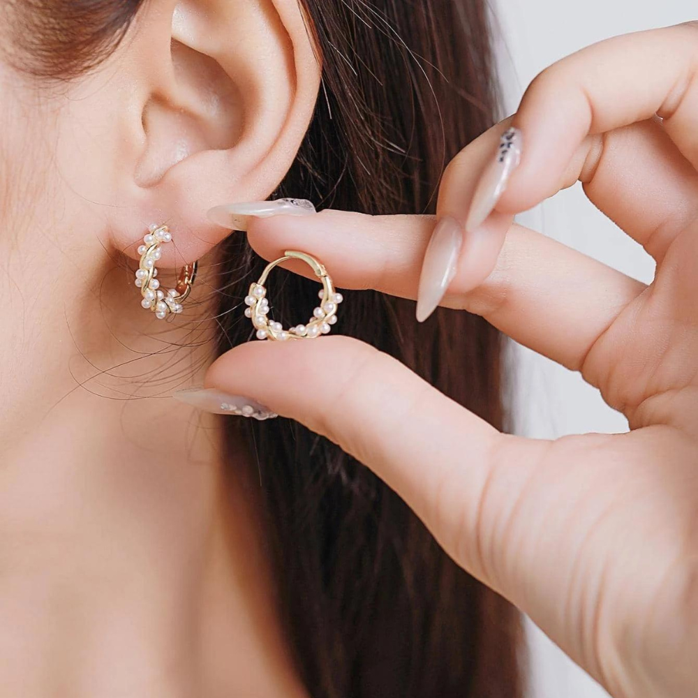 Art Pearl Earrings - Stylish Pearl Earrings