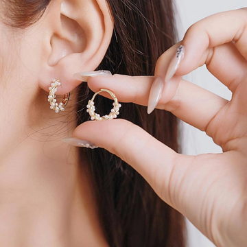 Art Pearl Earrings - Stylish Pearl Earrings