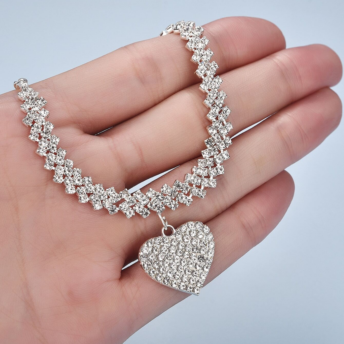 Zirconia Inlays - Double Tennis Necklace