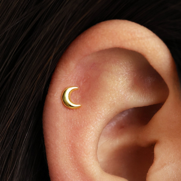 Moon Earrings - Small Moon Studs