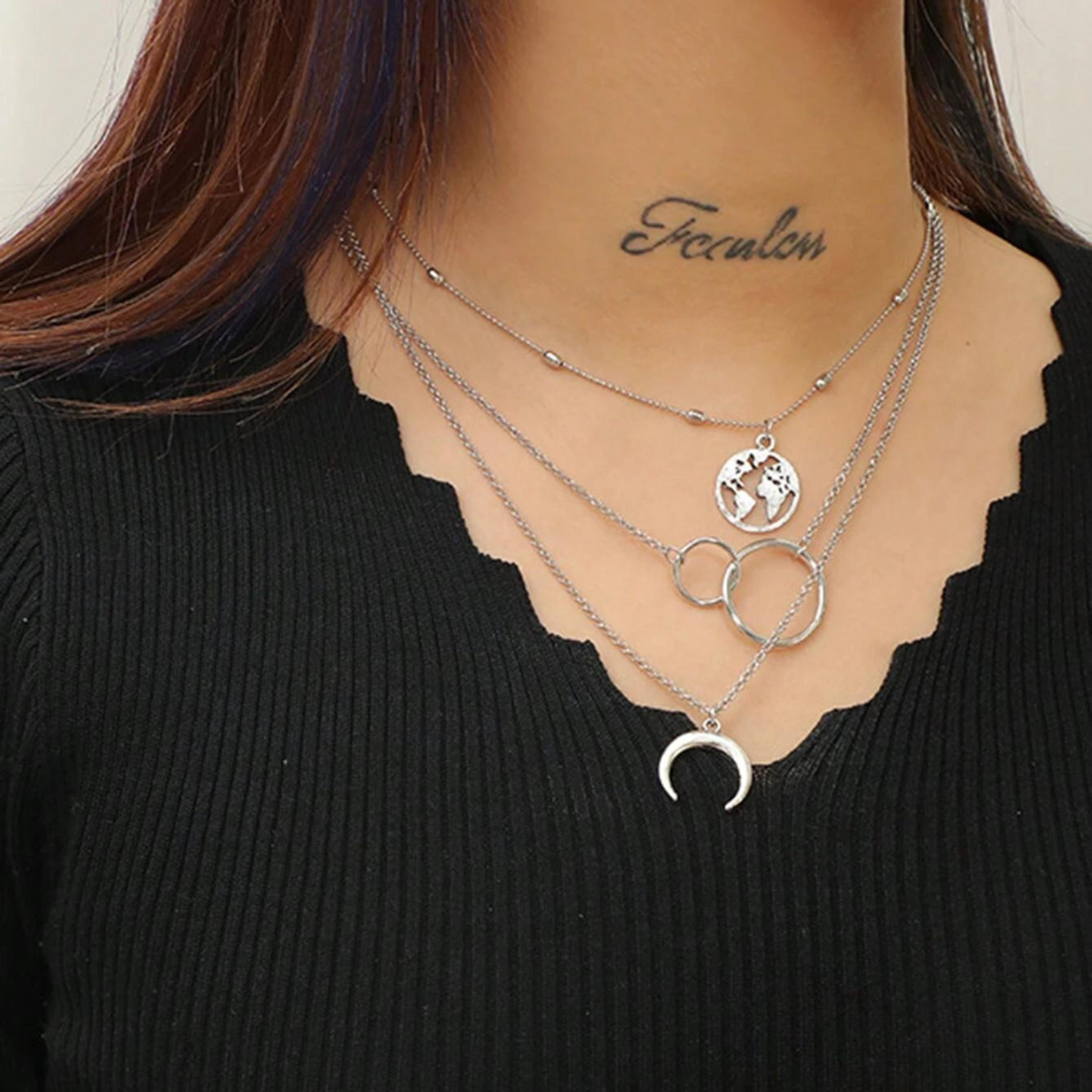 Earth Necklace - Bohemian Layered Set