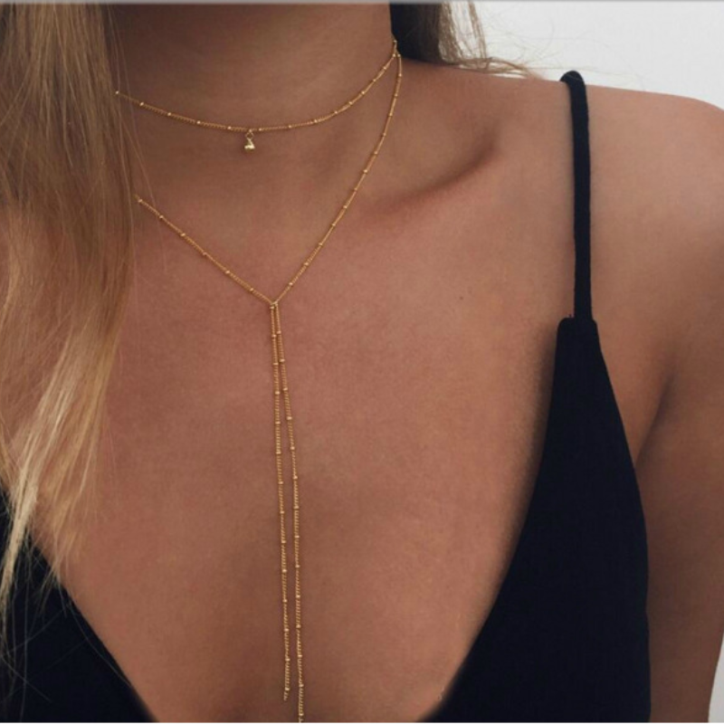 Vintage Collarbone Chain - Extended Pearl Chain