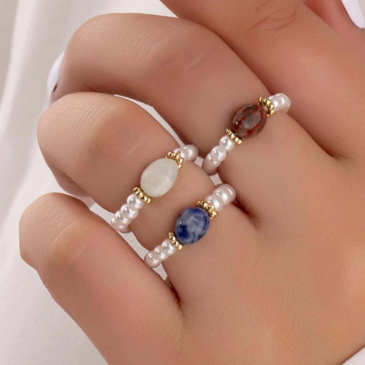 Stone Pearl - Vintage Ring Featuring Pearls
