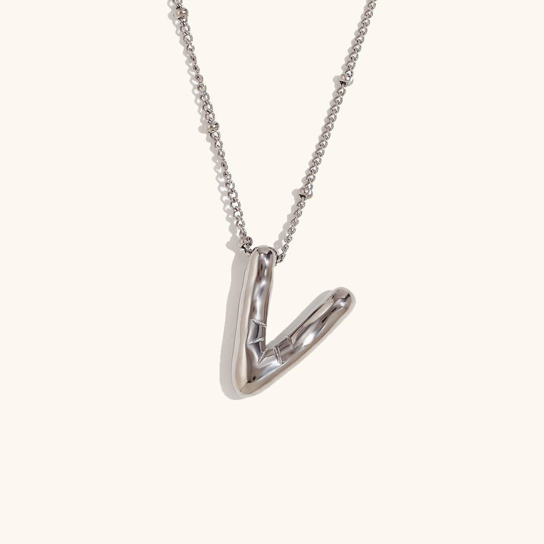Balloon Gold Initials Necklace