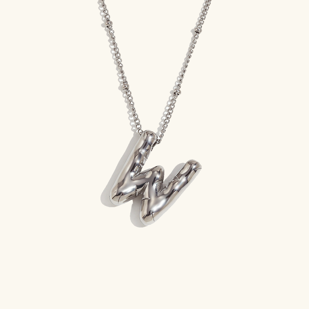 Balloon Gold Initials Necklace
