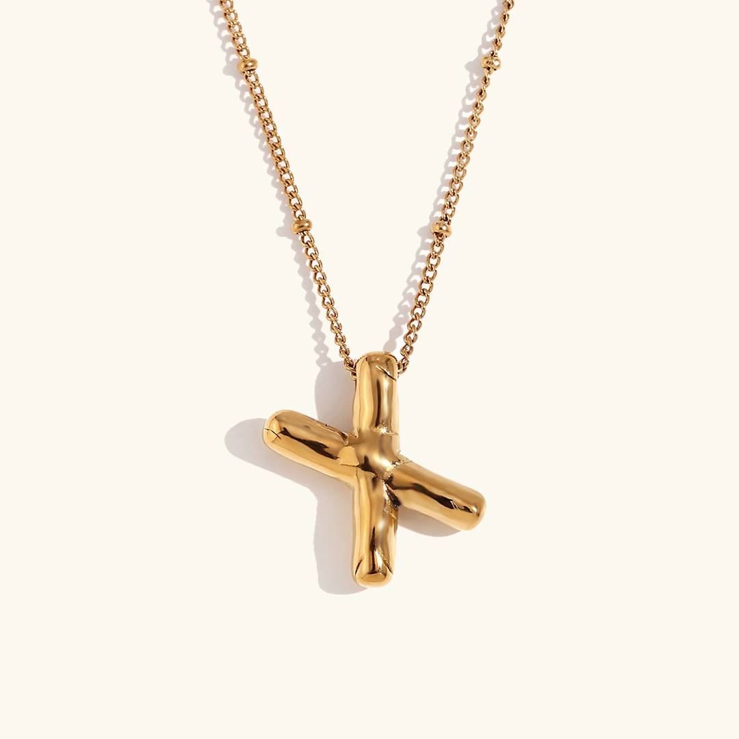 Balloon Gold Initials Necklace