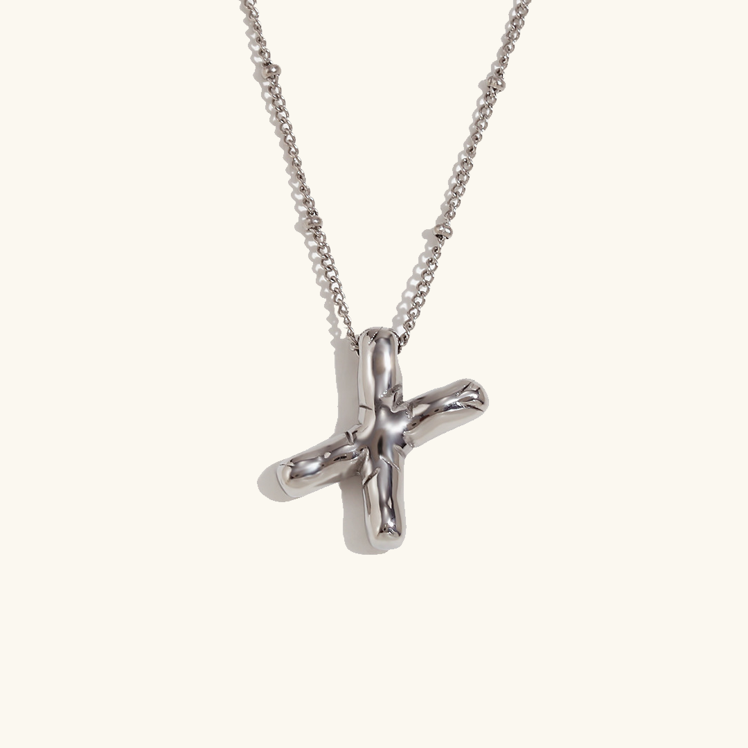 Balloon Gold Initials Necklace