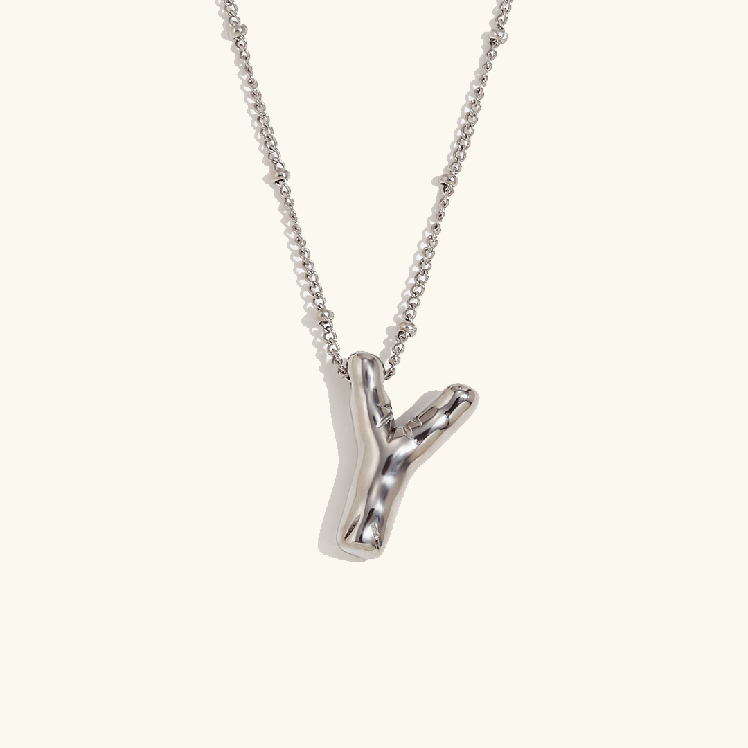 Balloon Gold Initials Necklace
