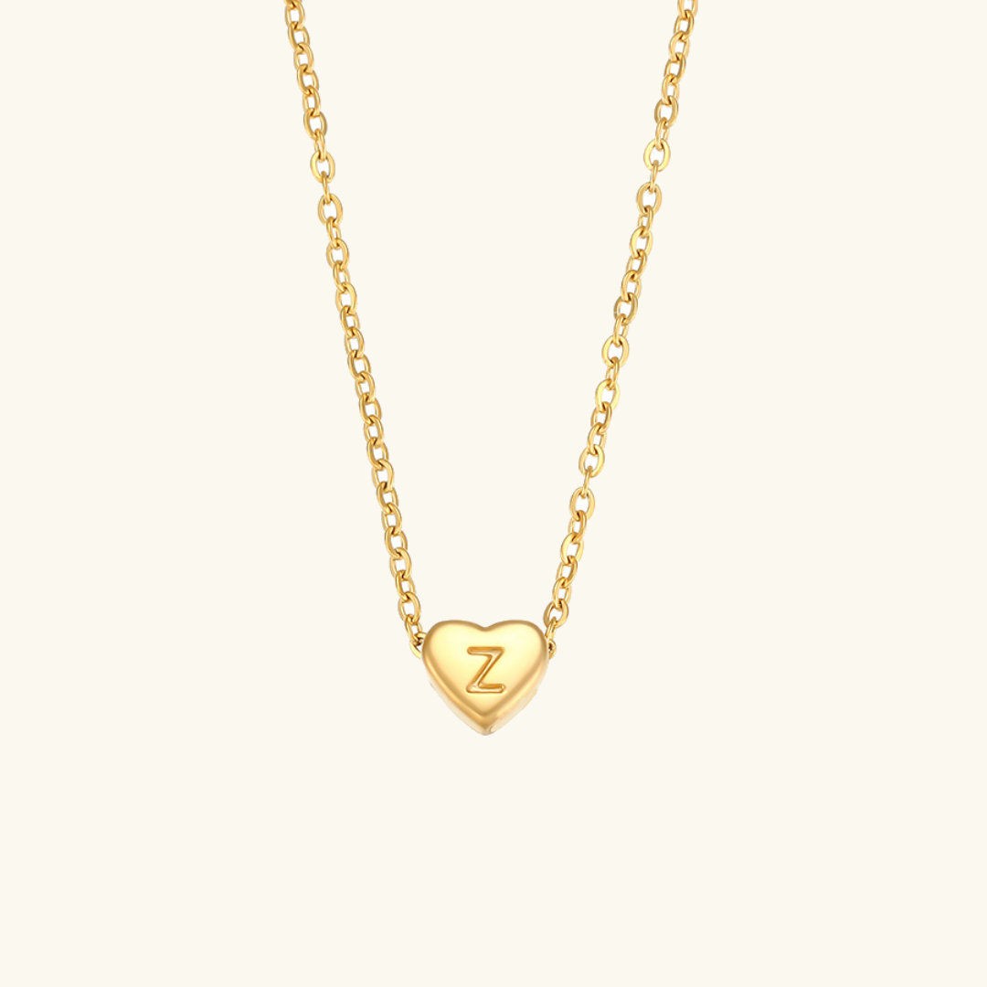 Heart - Initial Gold Necklace