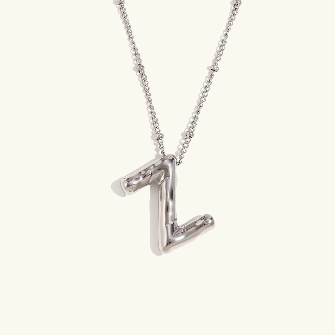 Balloon Gold Initials Necklace