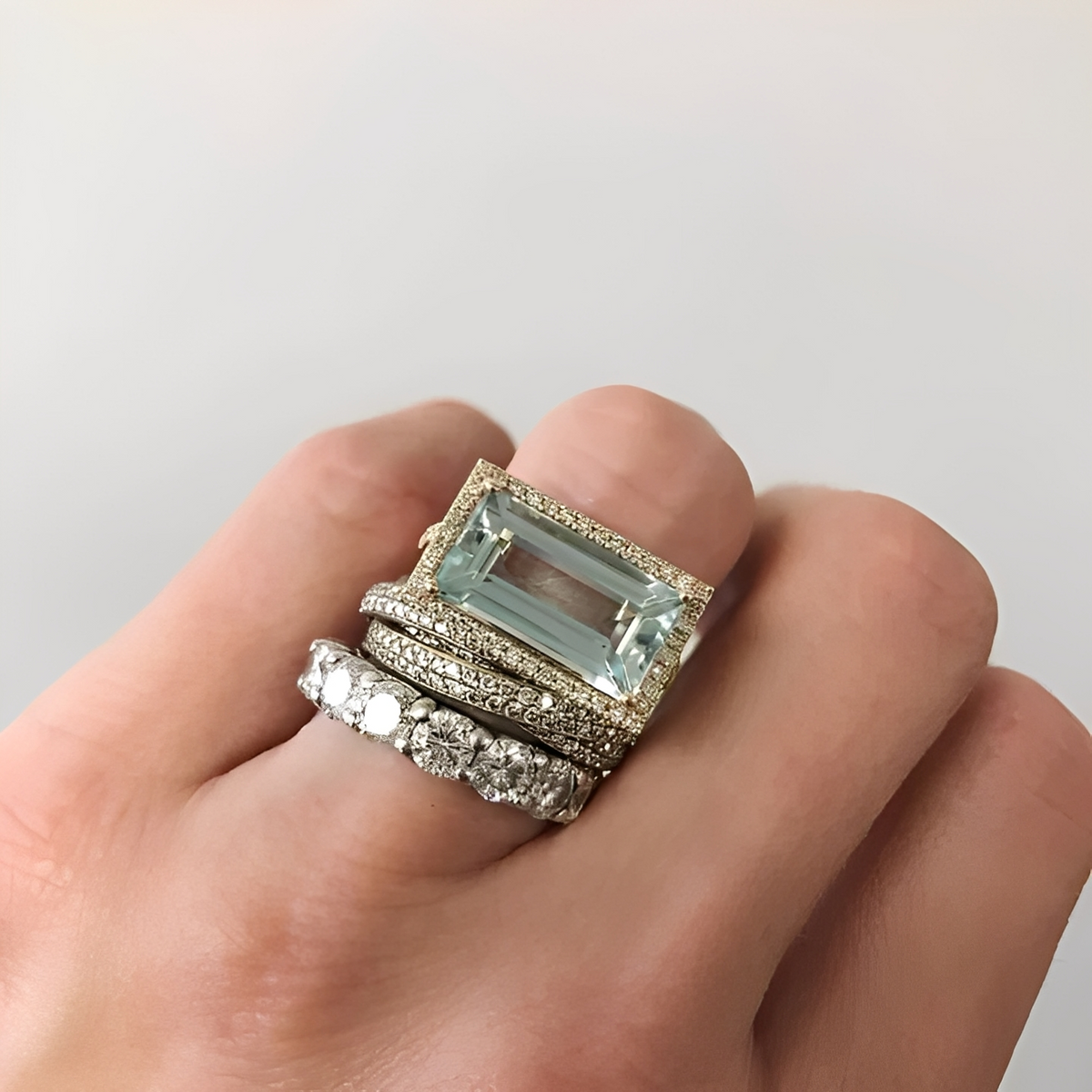 Ailyn – Silver Ring Set with Vintage Design