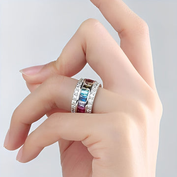 Sheena – Ring Featuring Multiple Stones in 925 Silver