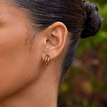 Anaya – Triple Gold-Plated Hoops