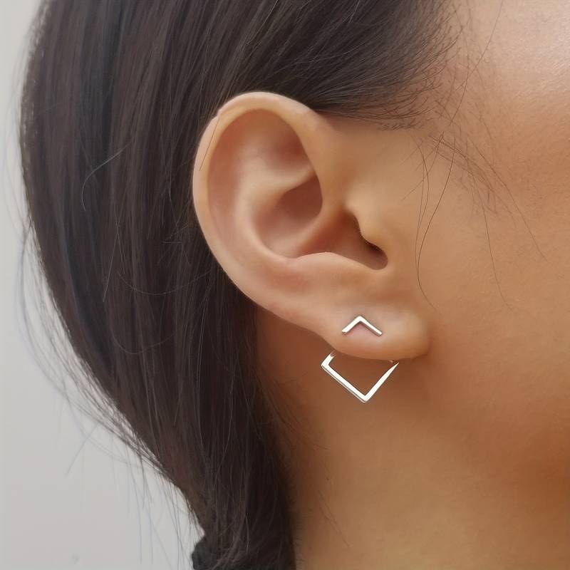 Connecting Rhombus - Basic Geometric Earrings