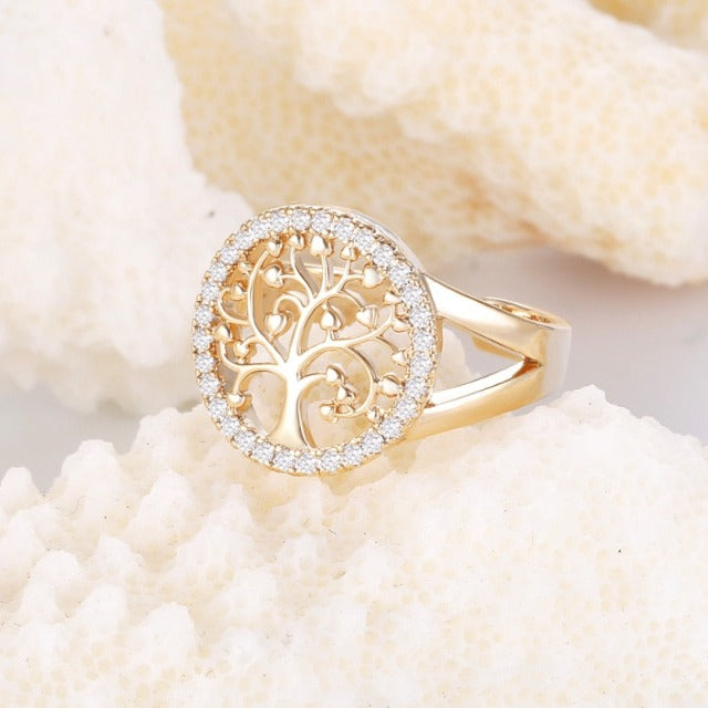Yelina – Tree of life ring in gold or silver