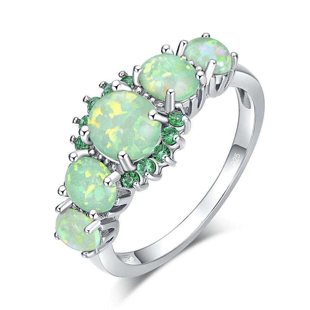 Toni – Ring Green Opal & Emerald