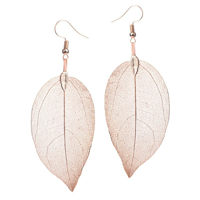 Larah – Leaf Motif Earrings in Boho Style