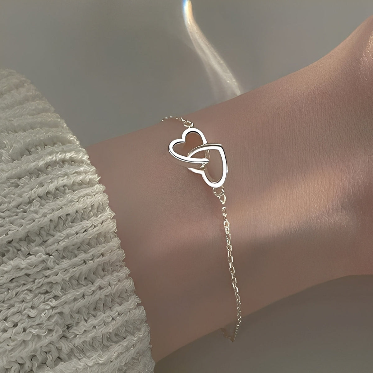 Amara – Lucky Charm Bracelet with Double Heart