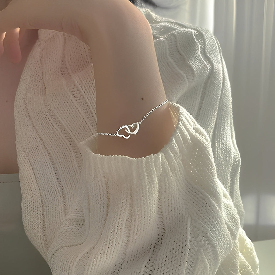 Amara – Lucky Charm Bracelet with Double Heart