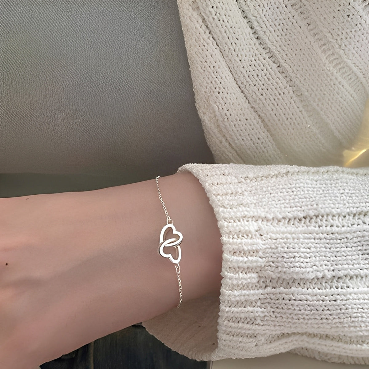 Amara – Lucky Charm Bracelet with Double Heart