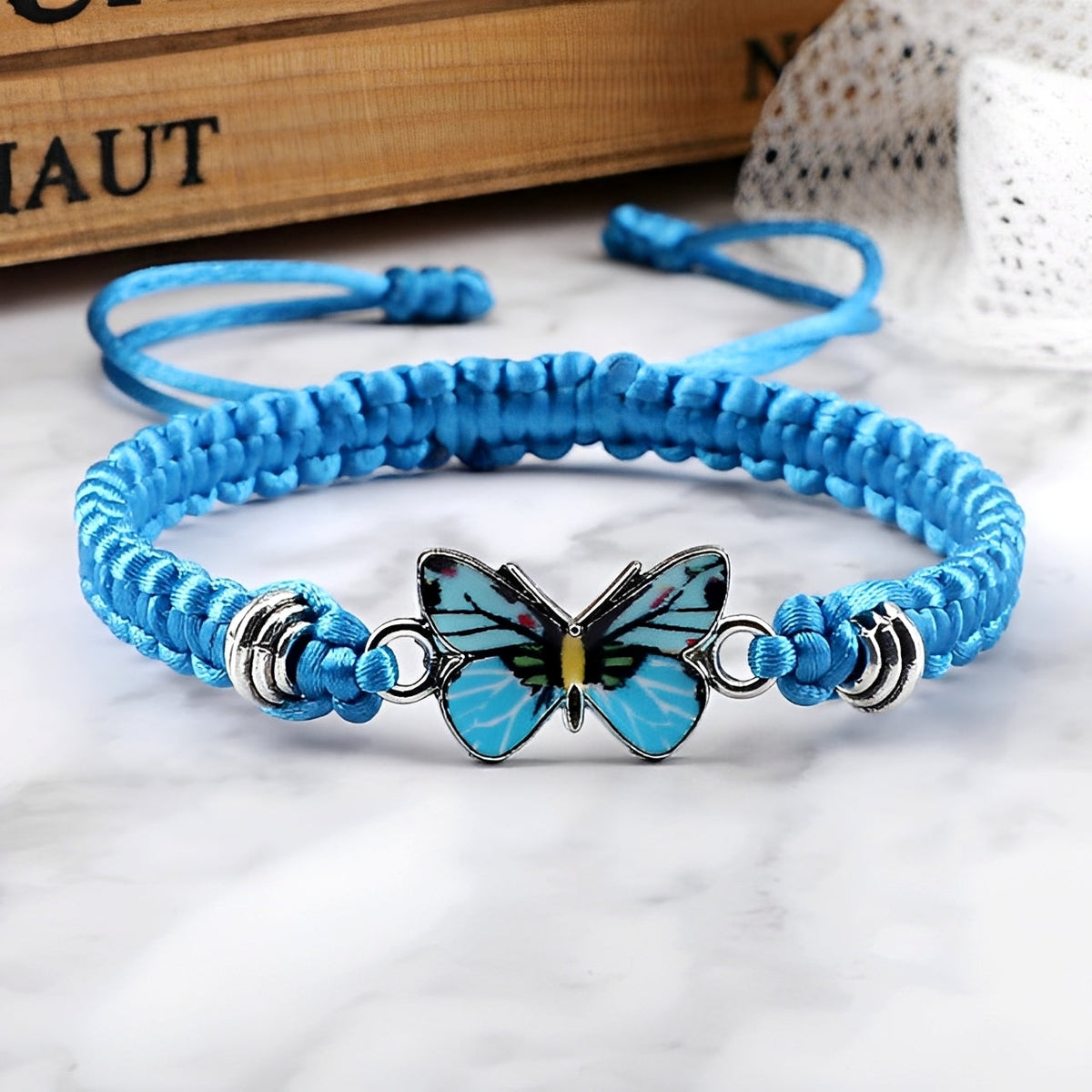 Elvina – Blue Butterfly Cuff