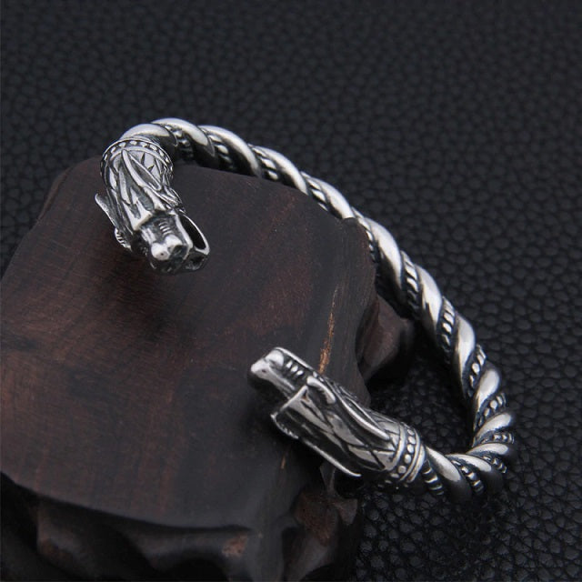 Bjorn – Forged Viking Torque Bracelet
