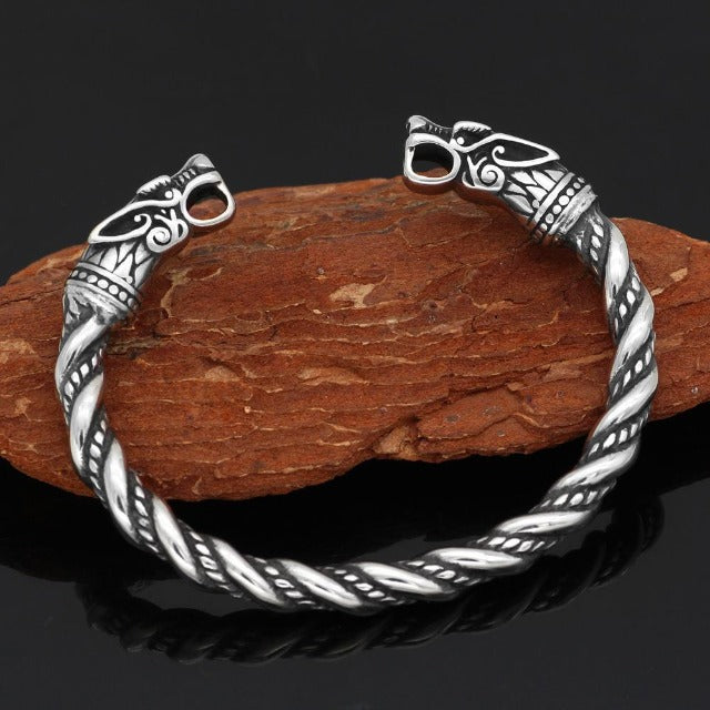 Bjorn – Forged Viking Torque Bracelet