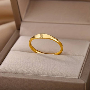 Basic Name Ring | Basic Ring with Engraved Initial
