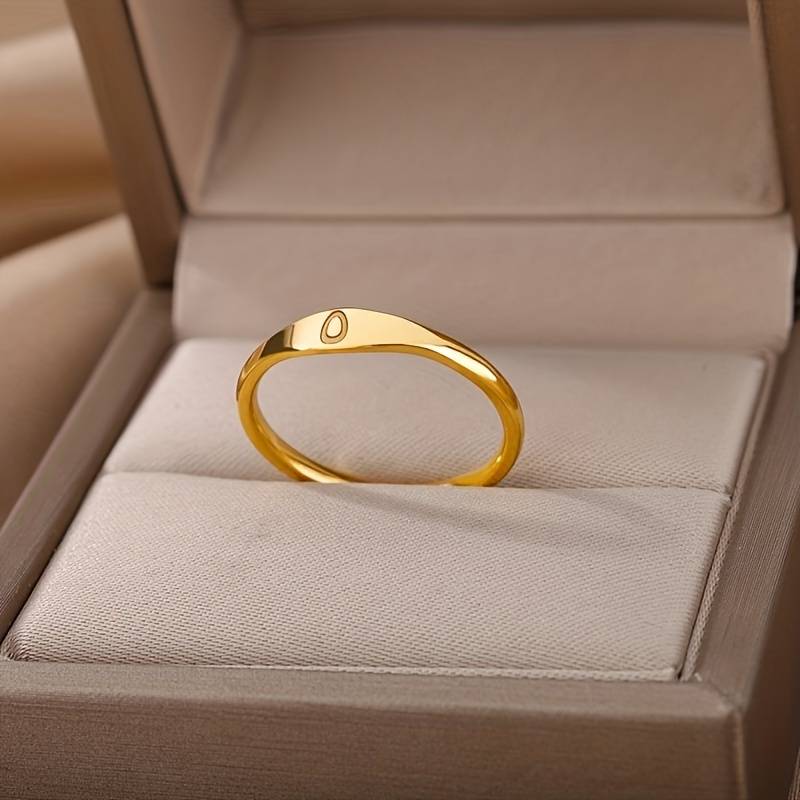 Basic Name Ring | Basic Ring with Engraved Initial