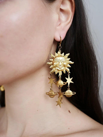 Celestials - Star Astrology Sun Earrings