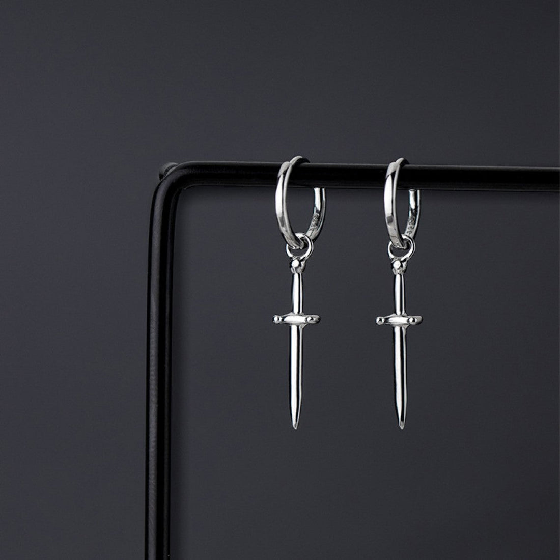 Dagger Earrings - Studs with Crossed Swords