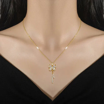 Avie – Shimmering Butterfly Necklace with Diamonds