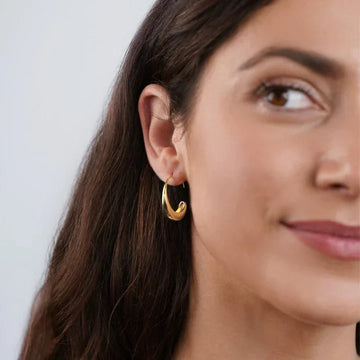 Timeless Drop Earrings - Vintage Gold Hoop Earring