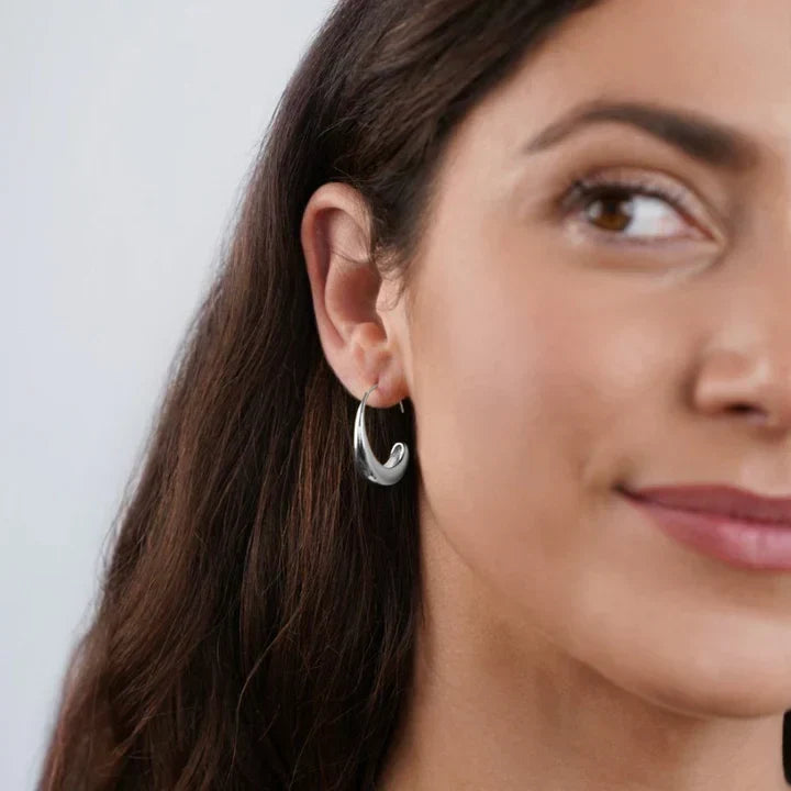 Timeless Drop Earrings - Vintage Gold Hoop Earring
