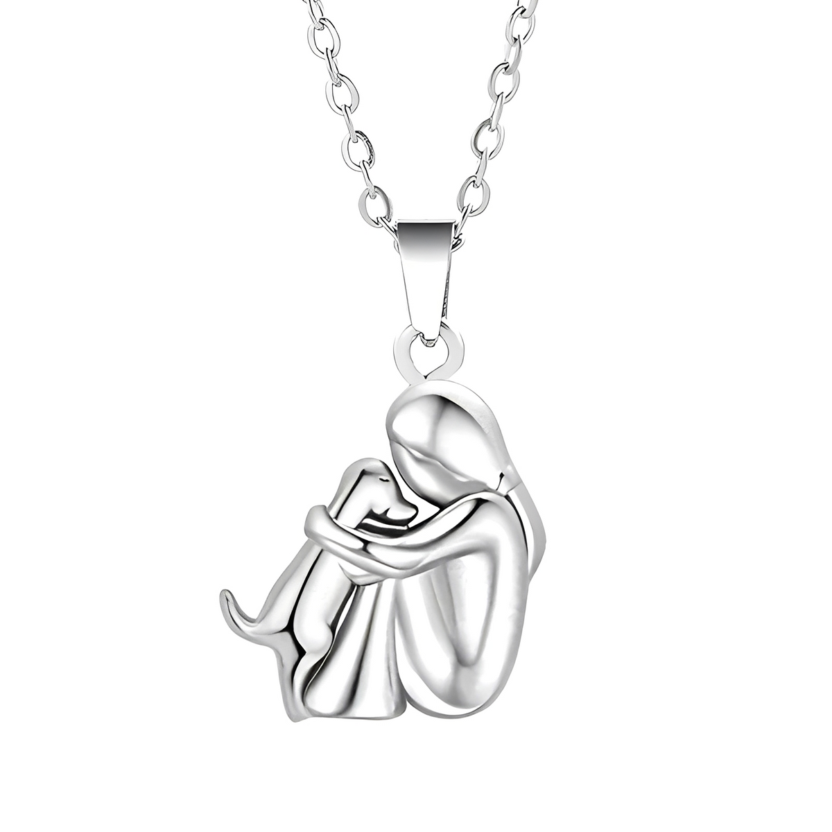 Neko – Necklace Pendant Embrace Dog and Owner