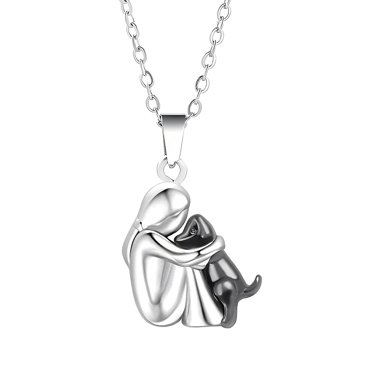 Neko – Necklace Pendant Embrace Dog and Owner
