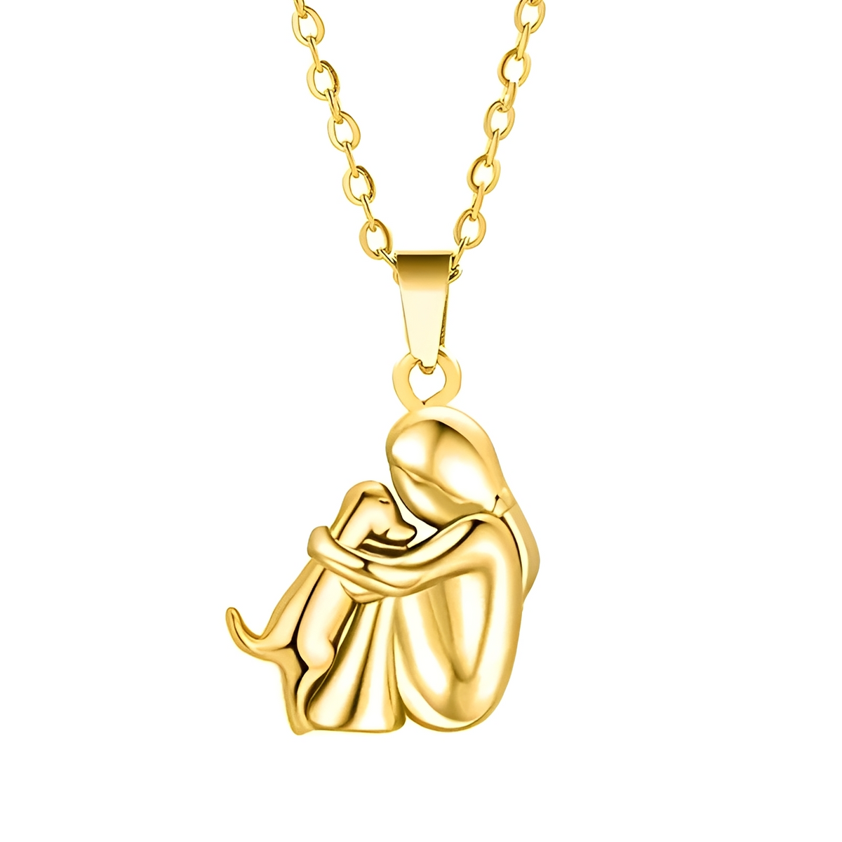 Neko – Necklace Pendant Embrace Dog and Owner