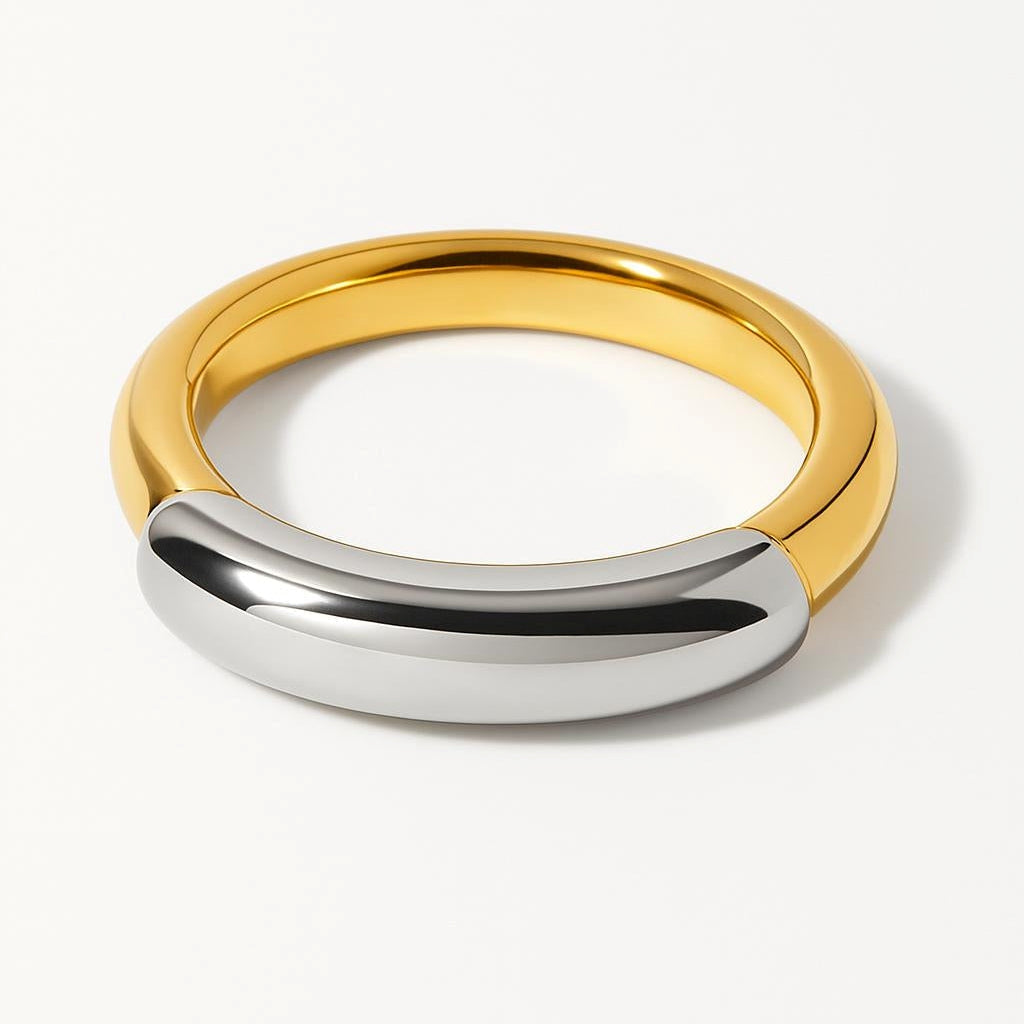 Ciela – Two-Tone Ring crafted from Titanium Steel with 18K Gold Plating