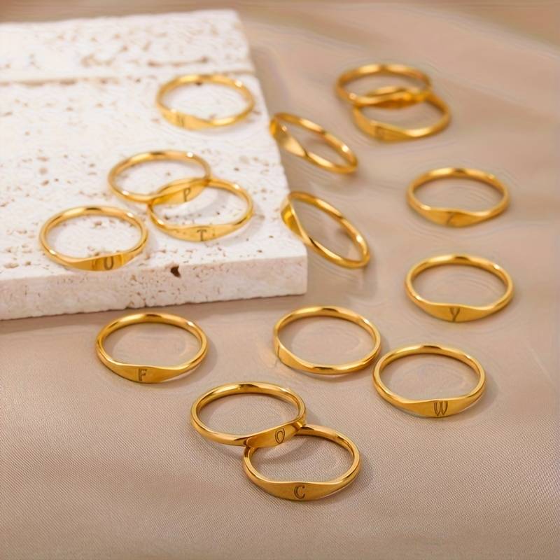 Basic Name Ring | Basic Ring with Engraved Initial