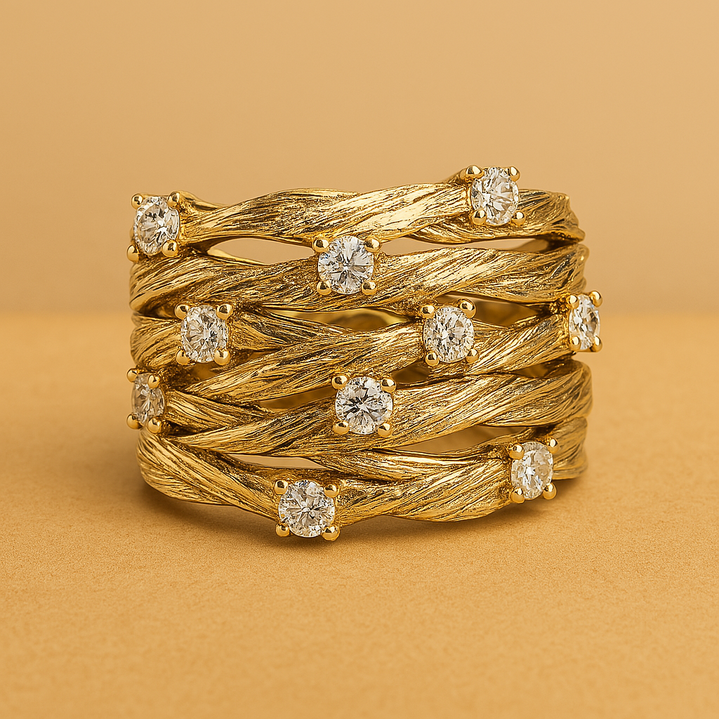 Marisse – Vintage-inspired ring in gold with a subtle shine