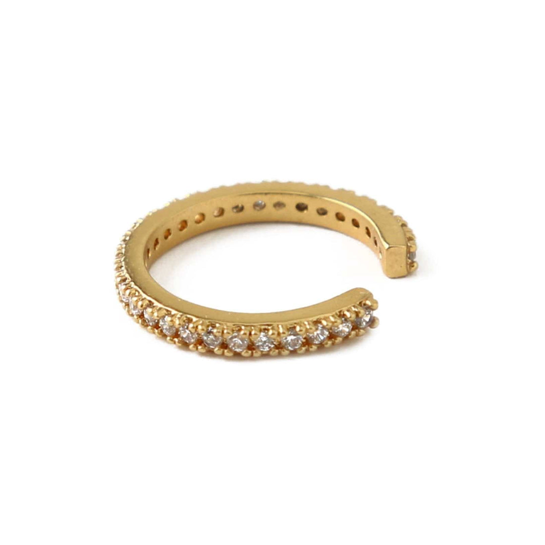 Bree – Gold-Plated Ear Cuff Adorned with Crystals
