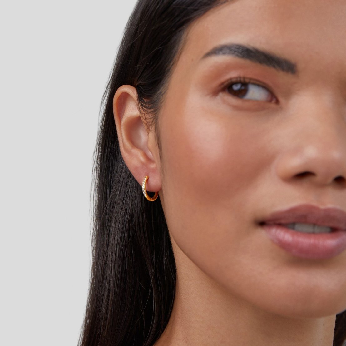 Ianthe - CZ Pavé Hoops
