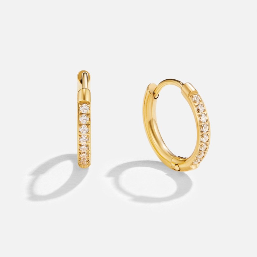 Ianthe - CZ Pavé Hoops