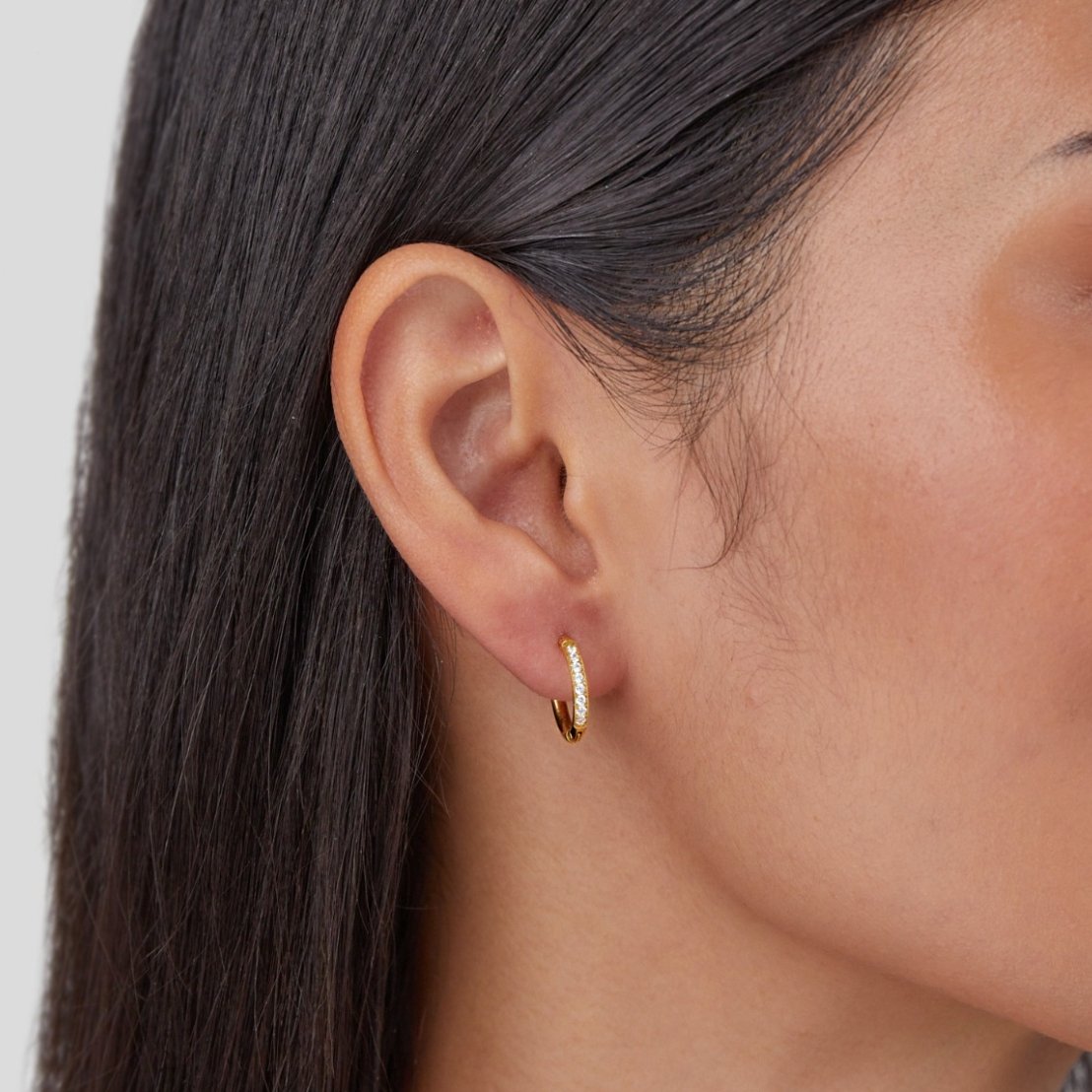 Ianthe - CZ Pavé Hoops