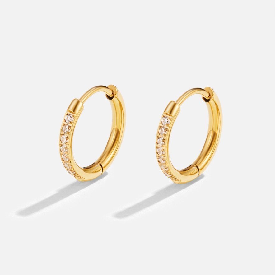 Ianthe - CZ Pavé Hoops