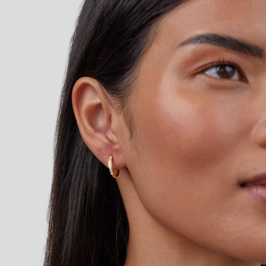 Ianthe - CZ Pavé Hoops