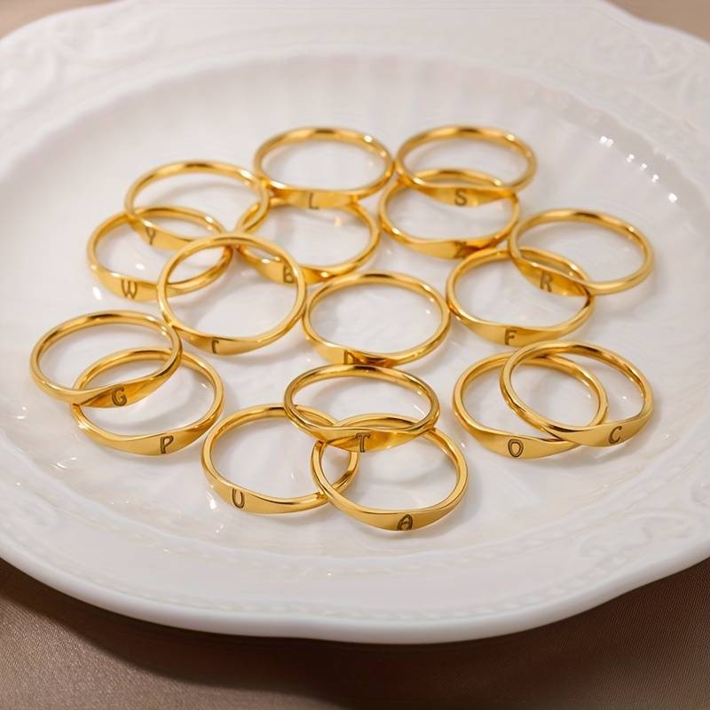 Basic Name Ring | Basic Ring with Engraved Initial