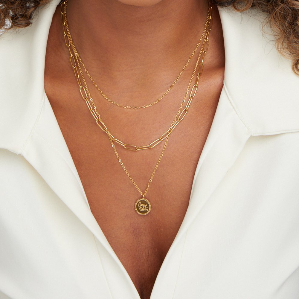 Janie – Layered Necklace Featuring Coins